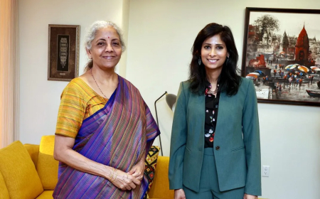 India's Finance Minister Nirmala Sitharaman Reaffirms Commitment to Stronger IMF Partnership; Gopinath Praises Government's Fiscal Policies