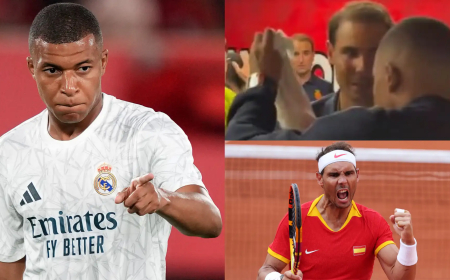 Kylian Mbappe Meets Tennis Legend Rafael Nadal After La Liga Debut
