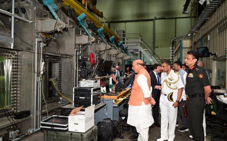 Raksha Mantri Rajnath Singh Tours US Advanced Water Tunnel Facility, Assesses Potential for Indigenous Development.