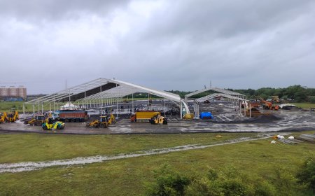 વડાપ્રધાન મોદીની સભાની તડામાર તૈયારીઓ : પાલઘરમાં વરસાદના કારણે વહીવટી તંત્ર સમક્ષ સભા સ્થળે હેલીપેડ બનાવવાનો પડકાર