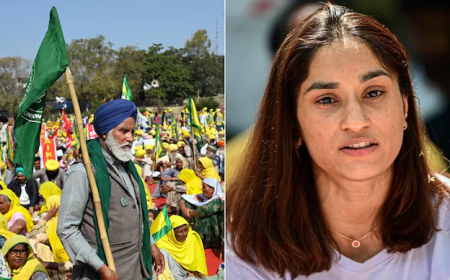 Wrestler Vinesh Phogat Joins Farmers at Shambhu Border