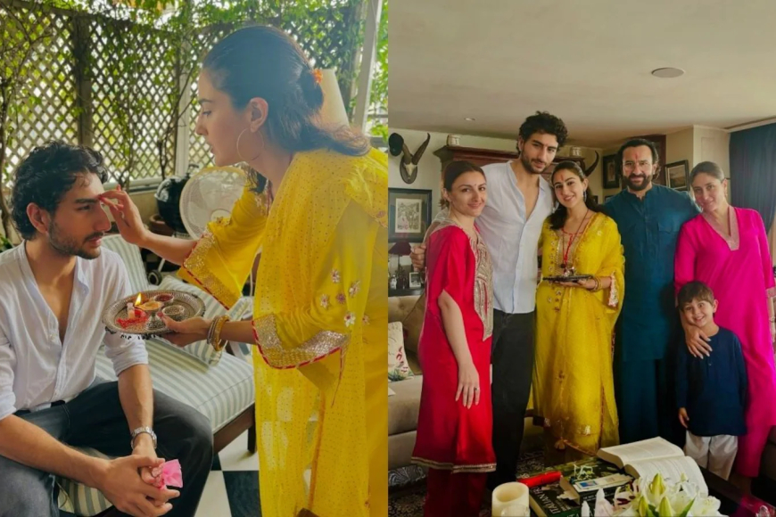 Sara Ali Khan Celebrates Raksha Bandhan with Family at Saif Ali Khan’s ...