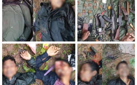 તેલંગાણા-છત્તીસગઢ બોર્ડર પર અથડામણમાં બે મહિલાઓ સહિત છ નક્સલવાદીઓ માર્યા ગયા,બે જવાન ઘાયલ