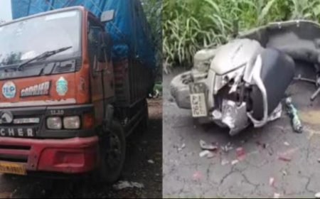 गणेशोत्सवाची खरेदी करून परताना दुचाकीचा अपघात  चांदीप येथील घटना :बारा वर्षीय चिमुकलीचा दुर्दैवी मृत्यू