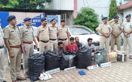 दुर्ग पुलिस ने अंतर्राज्यीय गांजा तस्करी का किया पर्दाफाश, पांच आरोपित गिरफ्तार