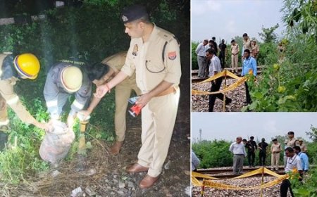 कालिंदी एक्सप्रेस पलटाने की साजिश में 6 संदिग्ध हिरासत में  - घटनास्थल पर पहुंचे एटीएस आईजी नीलाब्जा चौधरी