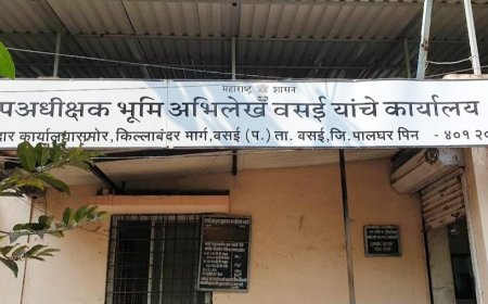 वसई तहसिलदारांची भूमि अभिलेख विभागाला नोटीस: जागा खाली करण्याचे आदेश