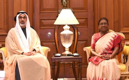 अबू धाबीच्या युवराजांनी घेतली राष्ट्रपती मुर्मूंची भेट