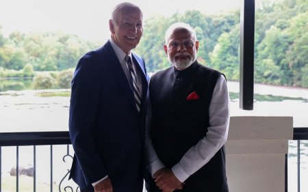 अमेरिकी राष्ट्रपति के घर पहुंचे प्रधानमंत्री मोदी, बाइडन ने गर्मजोशी से किया स्वागत