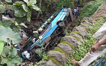 मेळघाटात भीषण अपघात; खाजगी बस पुलाखाली कोसळली, 30 ते 40 प्रवासी जखमी