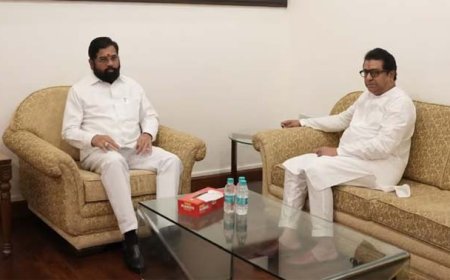 मुख्यमंत्री एकनाथ शिंदे से मिले मनसे अध्यक्ष राज ठाकरे