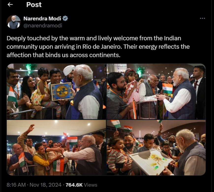 PM Modi's Visit to Brazil: A Warm Welcome Ahead of G20 Summit