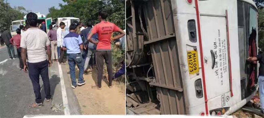 महाराष्ट्र के गोंदिया में बस पलटने से 10 की मौत, 35 घायल कार्यवाहक मुख्यमंत्री ने मृतकों के आश्रितों को 10 लाख रुपये देने की घोषणा की