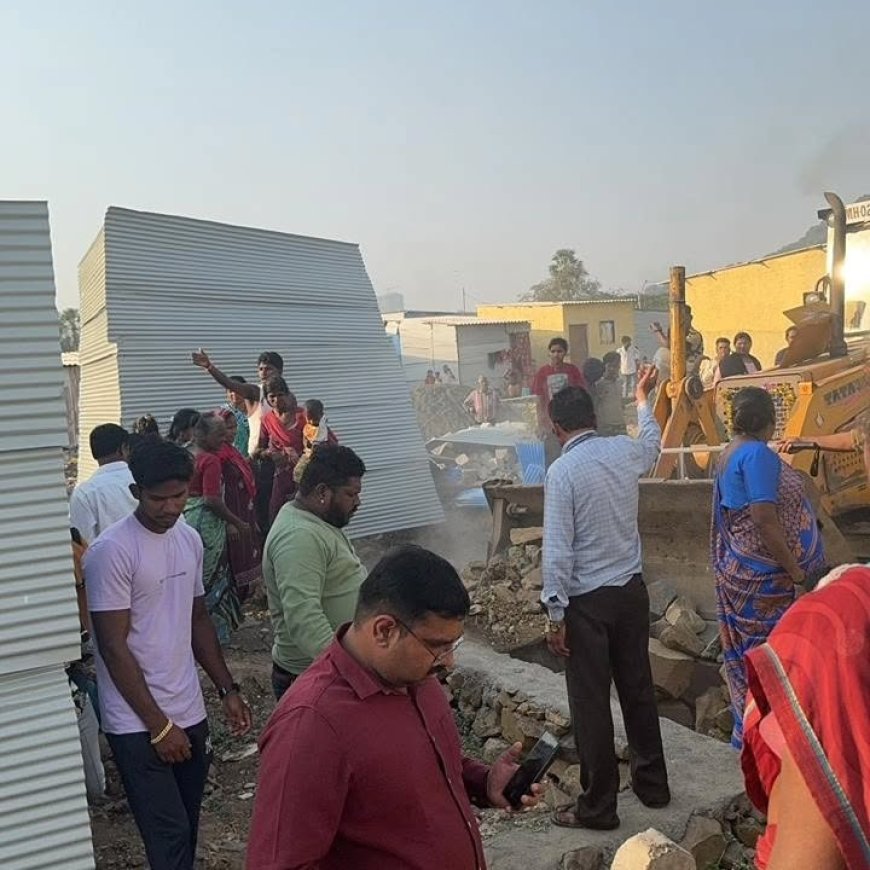मीरा -भाईंदर पालिकेची विविध अनधिकृत बांधकामांवर तोडक कारवाई