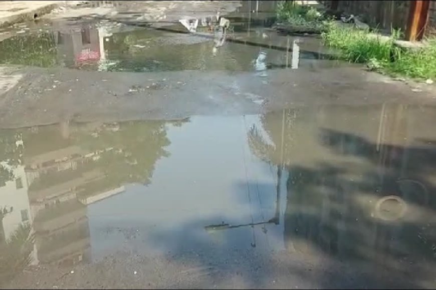 सातीवलीत नाल्याचे सांडपाणी रस्त्यावर; नागरिकांच्या आरोग्यावर धोका