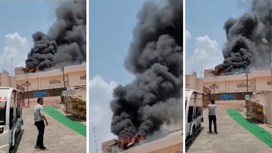 महाकालेश्वर मंदिर के गेट नंबर 1 पर इन्वर्टर बैटरी में विस्फोट से लगी भीषण आग, कोई हताहत नहीं