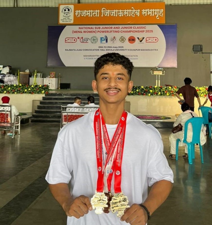 राष्ट्रीय पॉवर लिफ्टिंग स्पर्धेत मीरा रोडच्या निरज पाटील ने पटकावले सुवर्णपदक