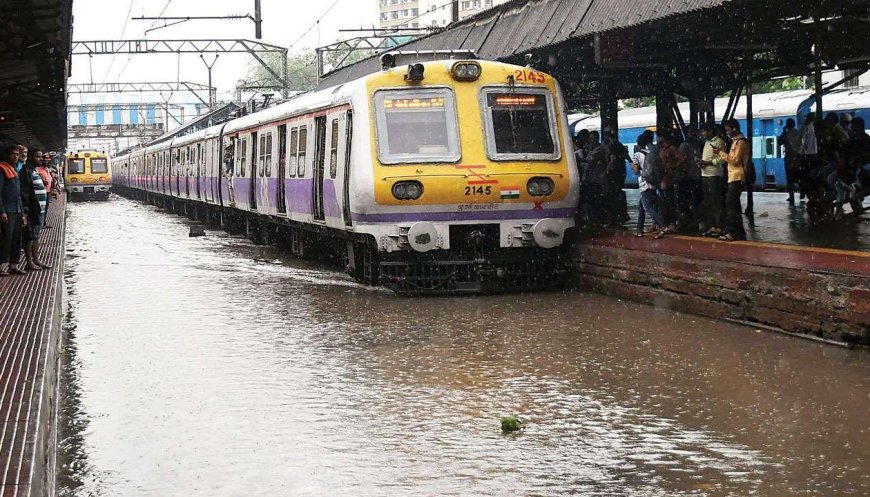 Heavy Rains Cripple Mumbai Local Train Services, Causing Delays Up To 25 Minutes