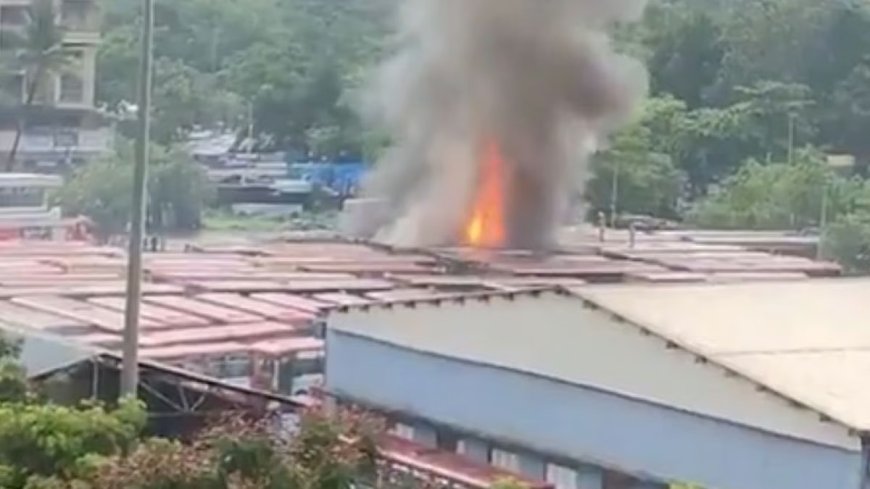 Fire at NMMT Depot in Navi Mumbai Guts Multiple Buses; Sparks Concerns Over EV Safety