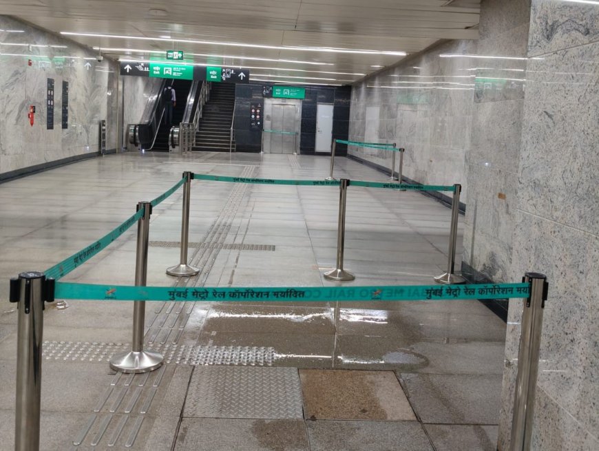 MP Varsha Gaikwad Slams Authorities Over Persistent Leak at BKC Metro Station Amid Heavy Rainfall
