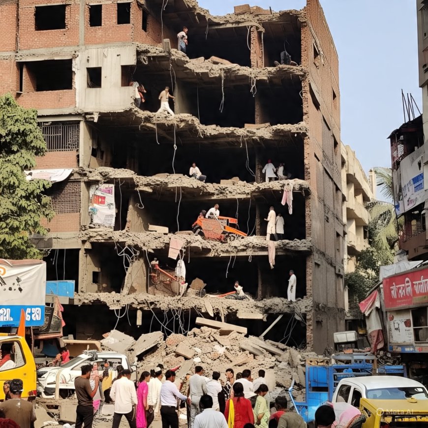नालासोपारा में चार मंज़िला इमारत झुकी, 70 से अधिक निवासी सुरक्षित बाहर निकाले गए