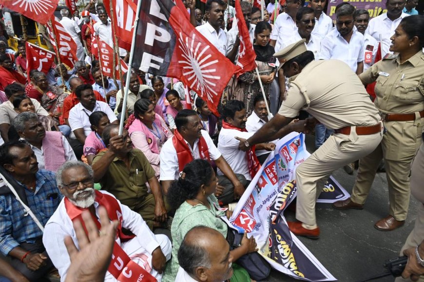 Bharat Bandh Cripples Public Services in Several States as Trade Unions Protest Government Policies