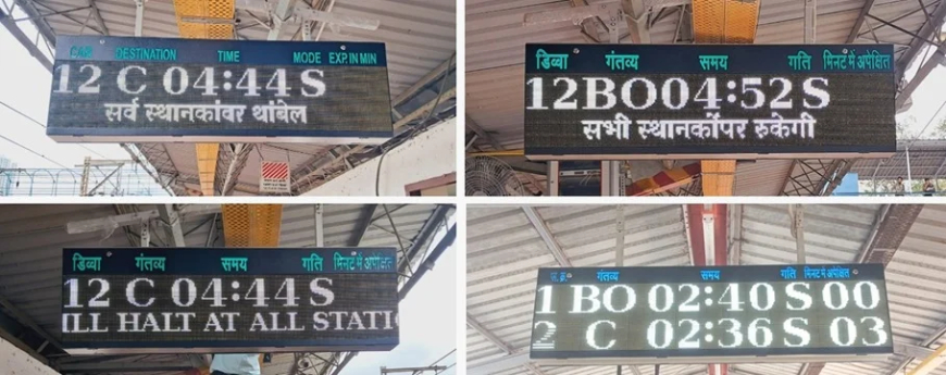 पश्चिम रेलवे ने मुंबई के उपनगरीय स्टेशनों पर लगाए अत्याधुनिक ट्रेन संकेतक