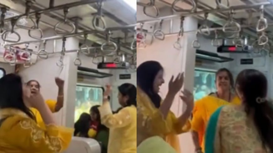 Navratri 2025: Garba Takes Over Mumbai AC Local! Women Turn Ladies Coach Into Dance Floor