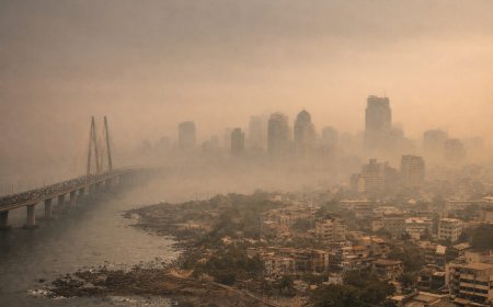 मुंबई की हवा फिर बनी चिंता का कारण, धुंध के साये में शहर |