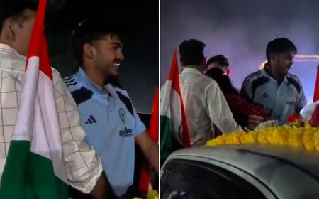 अंडर-19 भारतीय क्रिकेटर आयुष म्हात्रे का नालासोपारा में ऐतिहासिक स्वागत