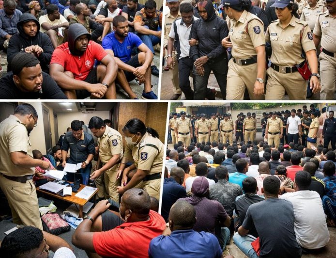 नालासोपारात परदेशी नागरिकांवर मोठी धडक कारवाई  १३० हून अधिक जण पोलिसांच्या ताब्यात