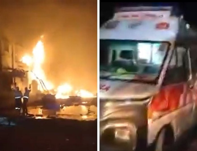 Telangana Factory Blast Triggers Major Fire in Yadadri Bhuvanagiri; Six Injured After Reactors Explode